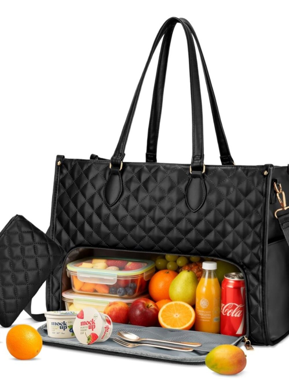 Insulated Lunch Tote Bag for Women, Work Bag with Large Capacity